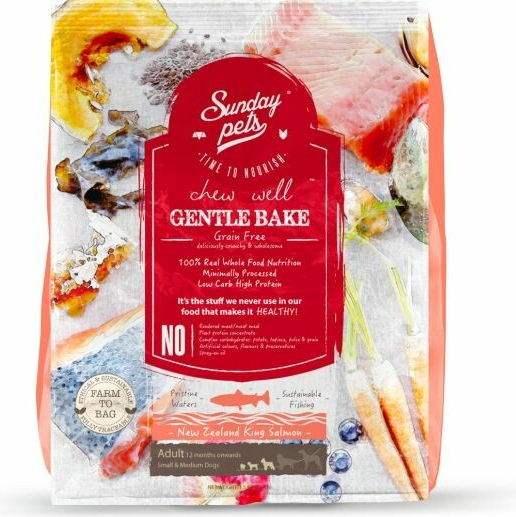 SundayPets Dog Gentle Bake Salmon Adult Small/Medium Breed 36 g