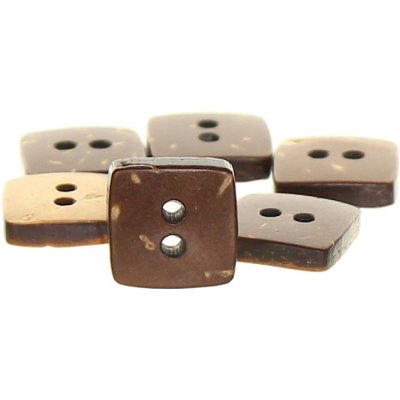 Kokosový knoflík čtverec 10mm – Zboží Dáma