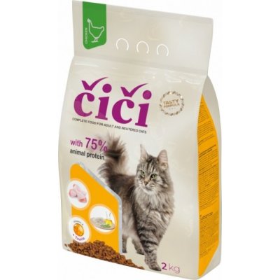 ČIČI KUŘE granule pro dospělé kočky 2 kg