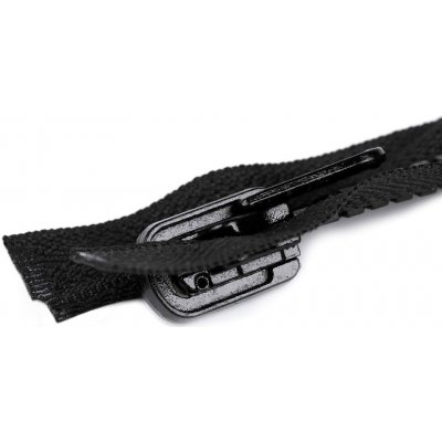 Kostěný zip šíře 5 mm délka 60 cm oboustranný - černá – Zboží Dáma