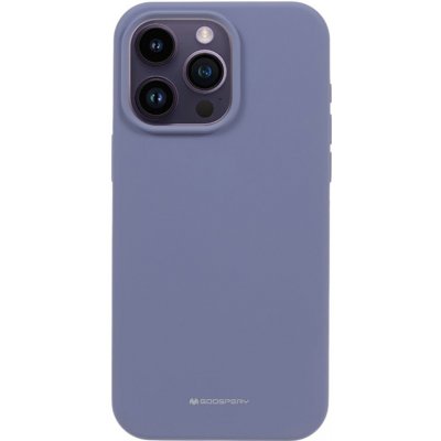 Pouzdro MERCURY Silky-Soft Apple iPhone 15 Pro - příjemné na dotek - silikon fialovošedé