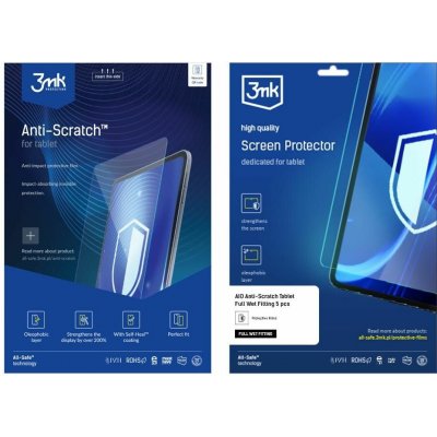 3mk All Safe AIO fólie Anti Scratch Tablet Full Wet Fitting 5 ks 5903108488594 – Zboží Živě