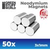 Modelářské nářadí Green Stuff World Neodymium Magnets 2x1mm 50 units N35 / Neodymové magnety 2x1mm 50 ks GSW9259