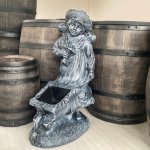 Roto květináč DĚVČÁTKO s trakařem bronzově hnědá /325 x 340 x 880 – Zboží Dáma