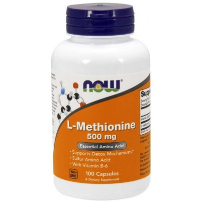 Now Foods Now L-Methionine 500 mg 100 rostlinných kapslí