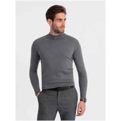 Ombre Clothing pánský basic svetr se stojáčkem šedý