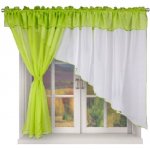 BytoTex Hotová kusová záclona Listy zelená (L) 400x150 cm – Hledejceny.cz