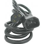 Logo Síťový kabel 230V prodlužovací, C13-C14, 2m, VDE approved, černý, Logo – Zboží Živě
