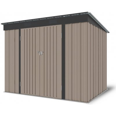 Riwall PRO RMSP 6x8 2,4 x 1,8 m s pultovou střechou hnědý – Zboží Mobilmania