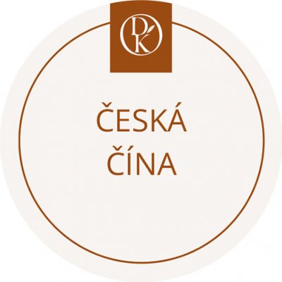 Davídkovo koření Etiketa Česká čína béžová průměr 4,5 cm 1 ks – Zboží Dáma