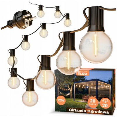 SmartLED LED Venkovní dekorační řetěz 36xE12/1W/230V 22,35 m IP65 černá 4452 – Hledejceny.cz