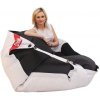 Sedací vak a pytel BeanBag 189x140 duo white black