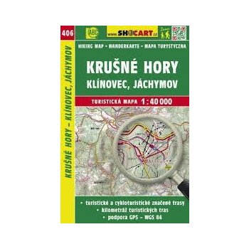 Krušné hory Klínovec Jáchymov turistická mapa 1:40 000