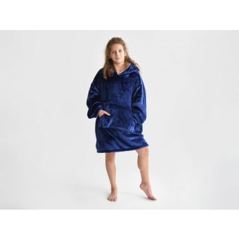 XPOSE Dětská mikinová deka s beránkem velká tmavě modrá