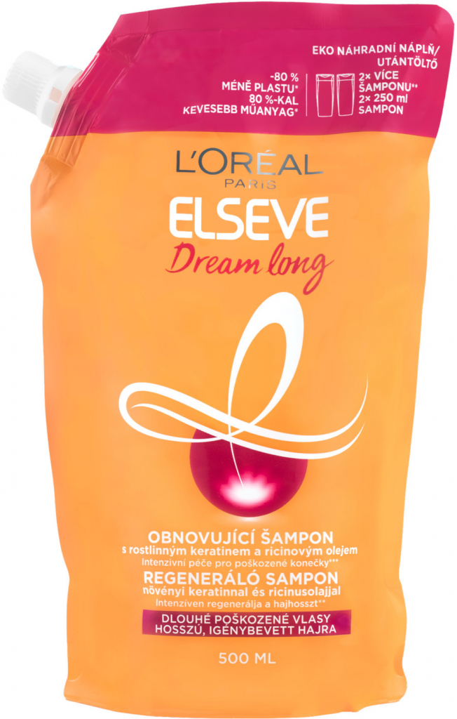 L'Oréal Paris Elseve Dream Long šampon na poškozené vlasy 500 ml náplň od  84 Kč - Heureka.cz