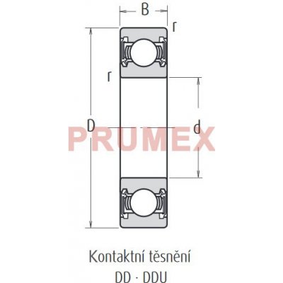 NSK 608 DD1MC5E (608-2RS C3) kuličkové ložisko – Zboží Mobilmania