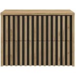 Koupelnová skříňka s krycí deskou SAT Delano 80x56x45 cm dub mat DELANO80ZDCDE – Sleviste.cz