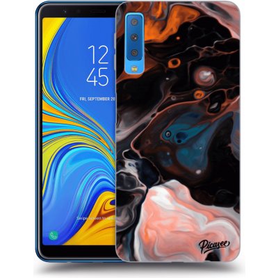 Pouzdro Picasee silikonové Samsung Galaxy A7 2018 A750F - Cream černé