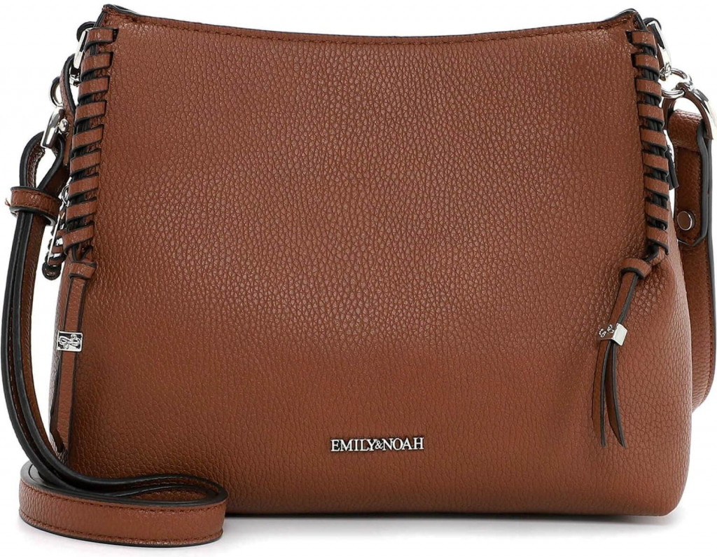 Emily & Noah dámská crossbody kabelka Ilse koňak