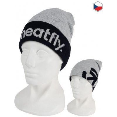 Meatfly pánská čepice Wade beanie White Heather – Sleviste.cz