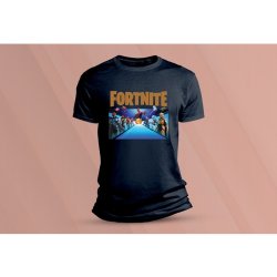 Sandratex dětské bavlněné tričko Fortnite 2. tmavě šedá