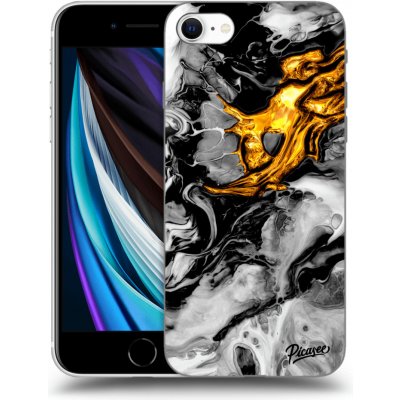 Pouzdro Picasee silikonové Apple iPhone SE 2020 - Black Gold 2 čiré – Zboží Mobilmania