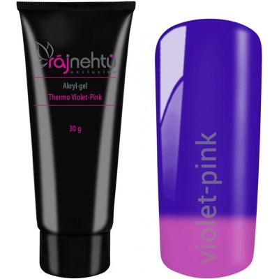 Ráj nehtů Akrylgel v tubě Thermo Violet-Pink 30 g – Zbozi.Blesk.cz