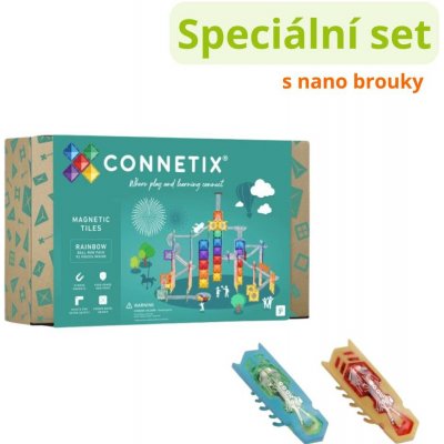 Connetix Rainbow Creative Pack 102 ks + Kuličkodráha 92 ks – Hledejceny.cz