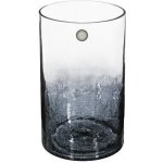 Skleněná váza Crackle 20 cm kouřová moderní dekorativní do obýváku Atmosphera – Hledejceny.cz