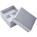 Šperky4U Dárková krabička na náušnice - stříbrná KR0161-ST – Zboží Dáma
