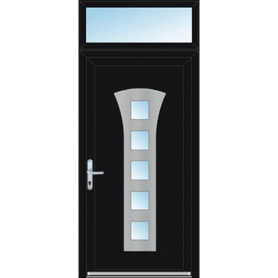 OknaDvereNaMiru.cz Vchodové dveře INOX 13 + Nadsvětlík 90 x 220 cm – Hledejceny.cz