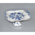 Cibulák podnos Aida čtvercový na noze originální cibulákový porcelán Dubí cibulový vzor 30x25 cm – Zboží Mobilmania