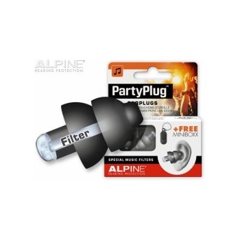 Alpine PartyPlug Black Špunty do uší SNR 19 dB 1 pár
