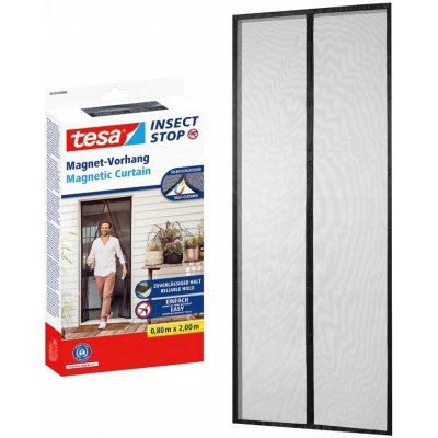 Tesa 55374-00000-00 Magnetická síť do dveří proti hmyzu, 0,8 x 2 m antracit – Zbozi.Blesk.cz