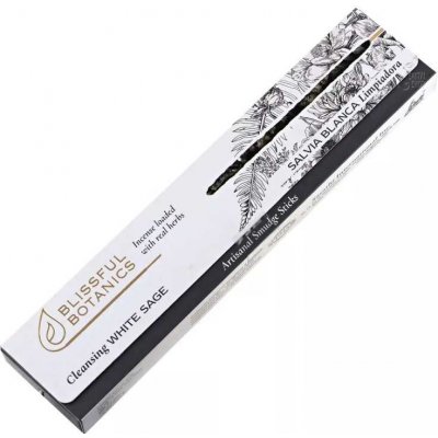 Tulasi Blissful Botanics Vonné tyčinky Cleansing White sage 8 ks – Zboží Dáma