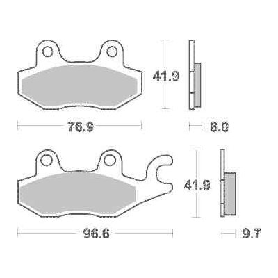 Brzdové destičky DP Brakes zadní TRIUMPH 1050 Tiger rok 07-13 – Hledejceny.cz