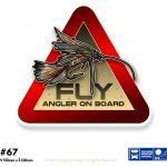 4anglersdesign Rybářská samolepka na auto Muškař na palubě – Zboží Živě