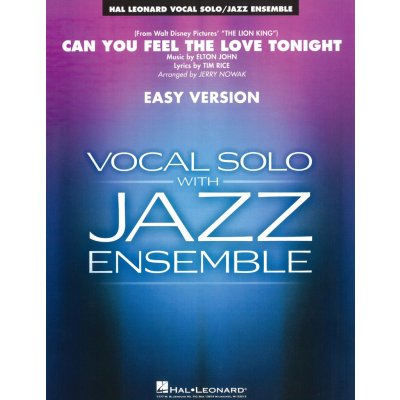 Can You Feel the Love Tonight Vocal Solo with Jazz Ensemble partitura + party – Hledejceny.cz