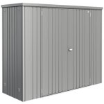 Biohort Zahradní skříň na nářadí 230 plechová 227 x 83 x 182,5 cm šedý křemen metalická 30080 – Zboží Mobilmania