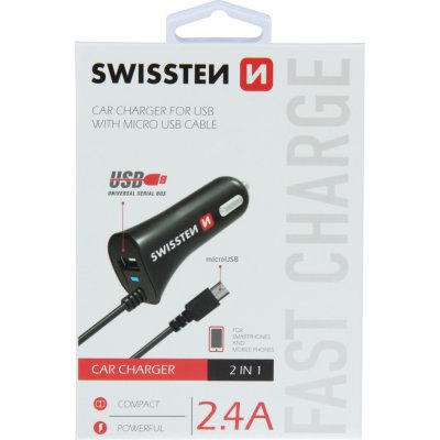 SWISSTEN CL AUTONABÍJEČKA MICRO USB A USB 2,4A POWER – Zbozi.Blesk.cz