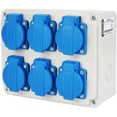 Zásuvková krabice - 6X230V, IP44 – Zboží Mobilmania
