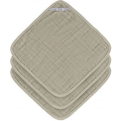 Lässig babies Muslin Washcloth Set olive 3 ks