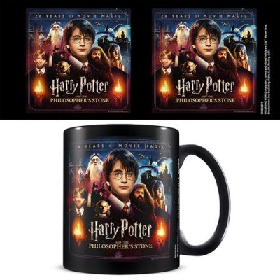 CurePink Keramický hrnek Harry Potter 20 Years of movie magic černý 315 ml – Zboží Mobilmania