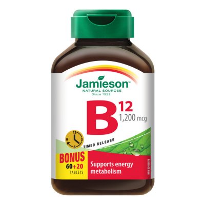 Jamieson Vitamín B12 1200mcg s post.uvolňov. 80 tablet