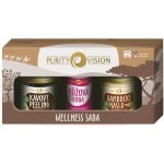 Purity Vision Wellness kávový tělový peeling 110 g + růžová voda s regeneračním účinkem 50 ml + BIO 100% bambucké máslo 120 ml dárková sada – Zbozi.Blesk.cz