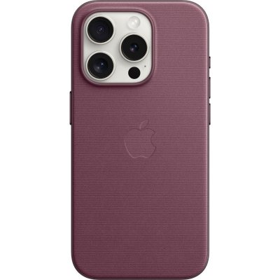 Apple z tkaniny FineWoven s MagSafe na iPhone 15 Pro, morušově rudá MT4L3ZM/A