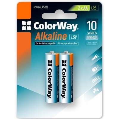 ColorWay Alkaline Power AA 2ks CW-BALR06-2BL – Zboží Mobilmania
