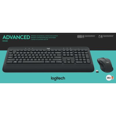 Logitech MK545 Advanced Wireless Keyboard and Mouse Combo 920-008889 – Hledejceny.cz