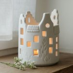Majas Cottage Porcelánový svícen Jardin M – Zboží Dáma