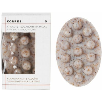 Korres Seaweed Grains & Kaffeine peelingové mýdlo na celulitidu 125 g – Hledejceny.cz